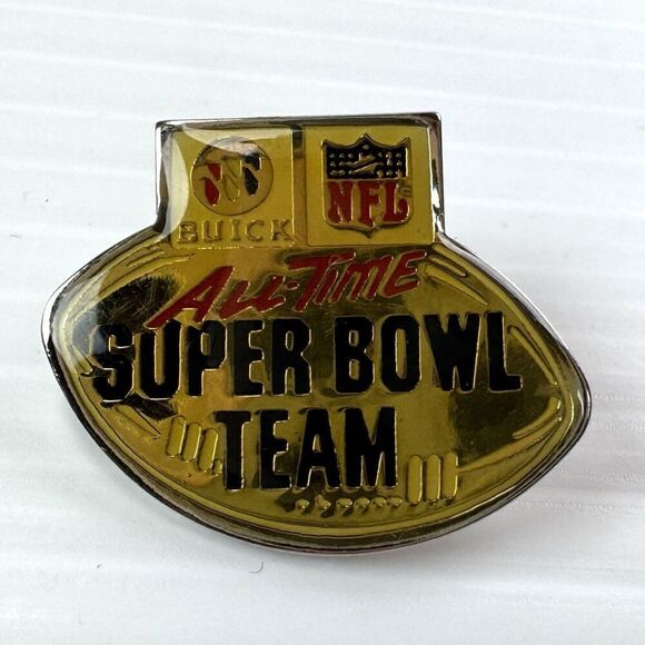 Vintage Super Bowl Pin 1990 Buick All Time Team NFL Football Collectibles Buick - Picture 2 of 5